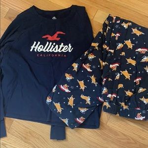 Hollister Corgi Christmas Pajama Set